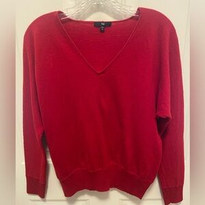 GAP Vibrant Red V-Neck Sweater for Women